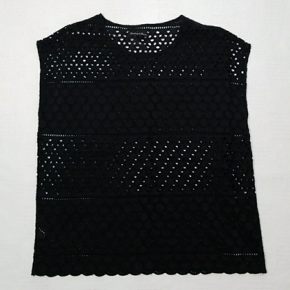 Madewell Tops - Madewell Broadway & Broome Silk Eyelet Top - S